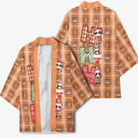 Panda Christmas Kimono Ho Ho Ho Caramel Pattern - Wonder Print Shop