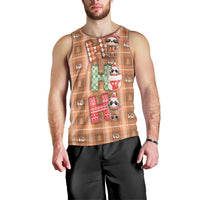 Panda Christmas Men Tank Top Ho Ho Ho Caramel Pattern - Wonder Print Shop