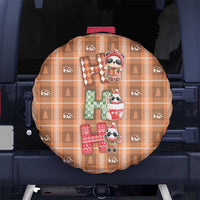 Panda Christmas Spare Tire Cover Ho Ho Ho Caramel Pattern - Wonder Print Shop