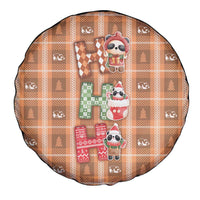 Panda Christmas Spare Tire Cover Ho Ho Ho Caramel Pattern - Wonder Print Shop
