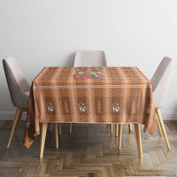 Panda Christmas Tablecloth Ho Ho Ho Caramel Pattern - Wonder Print Shop