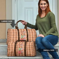 Panda Christmas Travel Bag Ho Ho Ho Caramel Pattern - Wonder Print Shop