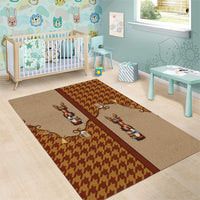 Western Yoke Area Rug Rein Beer Christmas Houndstooth Patterns - Wonder Print Shop