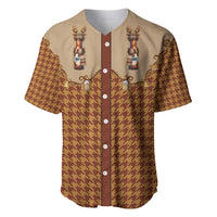 Western Yoke Baseball Jersey Rein Beer Christmas Houndstooth Patterns - Wonder Print Shop