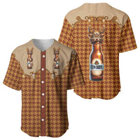 Western Yoke Baseball Jersey Rein Beer Christmas Houndstooth Patterns - Wonder Print Shop