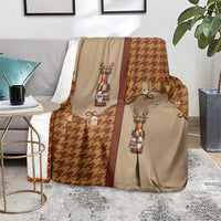 Western Yoke Blanket Rein Beer Christmas Houndstooth Patterns - Wonder Print Shop