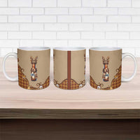 Western Yoke Ceramic Mug Rein Beer Christmas Houndstooth Patterns - Wonder Print Shop