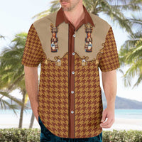 Western Yoke Hawaiian Shirt Rein Beer Christmas Houndstooth Patterns - Wonder Print Shop