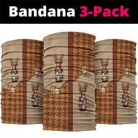 Western Yoke Neck Gaiter Rein Beer Christmas Houndstooth Patterns - Wonder Print Shop