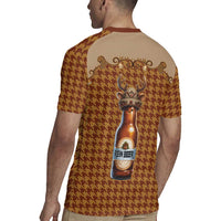 Western Yoke Rugby Jersey Rein Beer Christmas Houndstooth Patterns - Wonder Print Shop