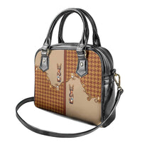 Western Yoke Shoulder Handbag Rein Beer Christmas Houndstooth Patterns - Wonder Print Shop