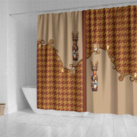 Western Yoke Shower Curtain Rein Beer Christmas Houndstooth Patterns - Wonder Print Shop