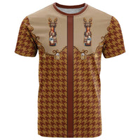 Western Yoke T Shirt Rein Beer Christmas Houndstooth Patterns - Wonder Print Shop