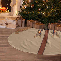 Western Yoke Tree Skirt Rein Beer Christmas Houndstooth Patterns - Wonder Print Shop