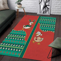 Western Yoke Area Rug Merry Duckmas Funny Style - Wonder Print Shop