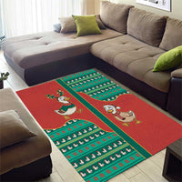 Western Yoke Area Rug Merry Duckmas Funny Style - Wonder Print Shop