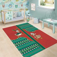 Western Yoke Area Rug Merry Duckmas Funny Style - Wonder Print Shop