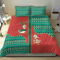Western Yoke Bedding Set Merry Duckmas Funny Style - Wonder Print Shop