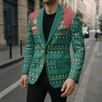Western Yoke Blazer Merry Duckmas Funny Style - Wonder Print Shop