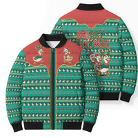 Western Yoke Bomber Puffer Jacket Merry Duckmas Funny Style - Wonder Print Shop