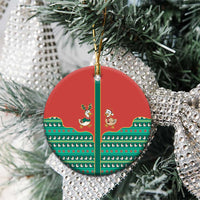Western Yoke Ceramic Ornament Merry Duckmas Funny Style - Wonder Print Shop