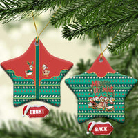 Western Yoke Ceramic Ornament Merry Duckmas Funny Style - Wonder Print Shop