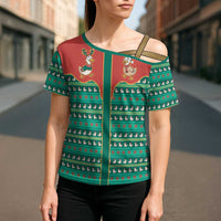 Western Yoke Cross Shoulder Shirt Merry Duckmas Funny Style - Wonder Print Shop