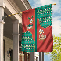 Western Yoke Garden Flag Merry Duckmas Funny Style - Wonder Print Shop