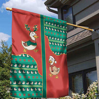 Western Yoke Garden Flag Merry Duckmas Funny Style - Wonder Print Shop