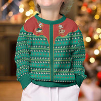 Western Yoke Kid Ugly Christmas Sweater Merry Duckmas Funny Style - Wonder Print Shop