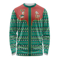 Western Yoke Long Sleeve Shirt Merry Duckmas Funny Style - Wonder Print Shop