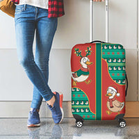 Western Yoke Luggage Cover Merry Duckmas Funny Style - Wonder Print Shop