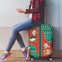 Western Yoke Luggage Cover Merry Duckmas Funny Style - Wonder Print Shop