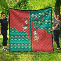 Western Yoke Quilt Merry Duckmas Funny Style - Wonder Print Shop