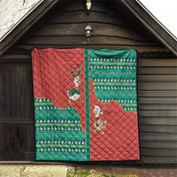 Western Yoke Quilt Merry Duckmas Funny Style - Wonder Print Shop