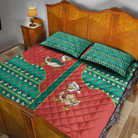 Western Yoke Quilt Bed Set Merry Duckmas Funny Style - Wonder Print Shop