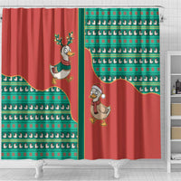 Western Yoke Shower Curtain Merry Duckmas Funny Style - Wonder Print Shop