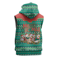 Western Yoke Sleeveless Hoodie Merry Duckmas Funny Style - Wonder Print Shop