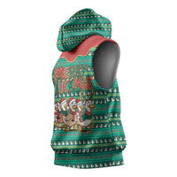 Western Yoke Sleeveless Hoodie Merry Duckmas Funny Style - Wonder Print Shop