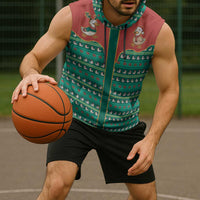 Western Yoke Sleeveless Hoodie Merry Duckmas Funny Style - Wonder Print Shop