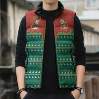 Western Yoke Sleeveless Puffer Jacket Merry Duckmas Funny Style - Wonder Print Shop