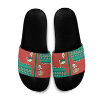 Western Yoke Slide Sandals Merry Duckmas Funny Style - Wonder Print Shop