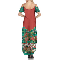 Western Yoke Summer Maxi Dress Merry Duckmas Funny Style - Wonder Print Shop