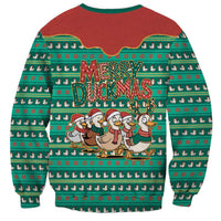 Western Yoke Sweatshirt Merry Duckmas Funny Style - Wonder Print Shop