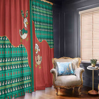 Western Yoke Window Curtain Merry Duckmas Funny Style - Wonder Print Shop