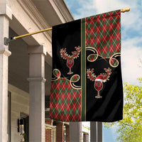 Western Yoke Garden Flag Wine Deer Christmas Argyle Patterns - Wonder Print Shop