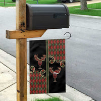 Western Yoke Garden Flag Wine Deer Christmas Argyle Patterns - Wonder Print Shop