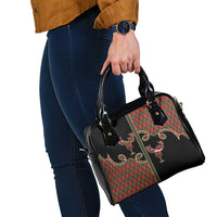 Western Yoke Shoulder Handbag Wine Deer Christmas Argyle Patterns - Wonder Print Shop