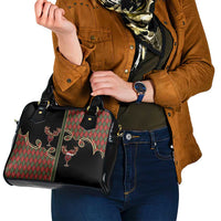 Western Yoke Shoulder Handbag Wine Deer Christmas Argyle Patterns - Wonder Print Shop