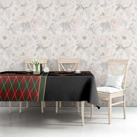 Western Yoke Tablecloth Wine Deer Christmas Argyle Patterns - Wonder Print Shop